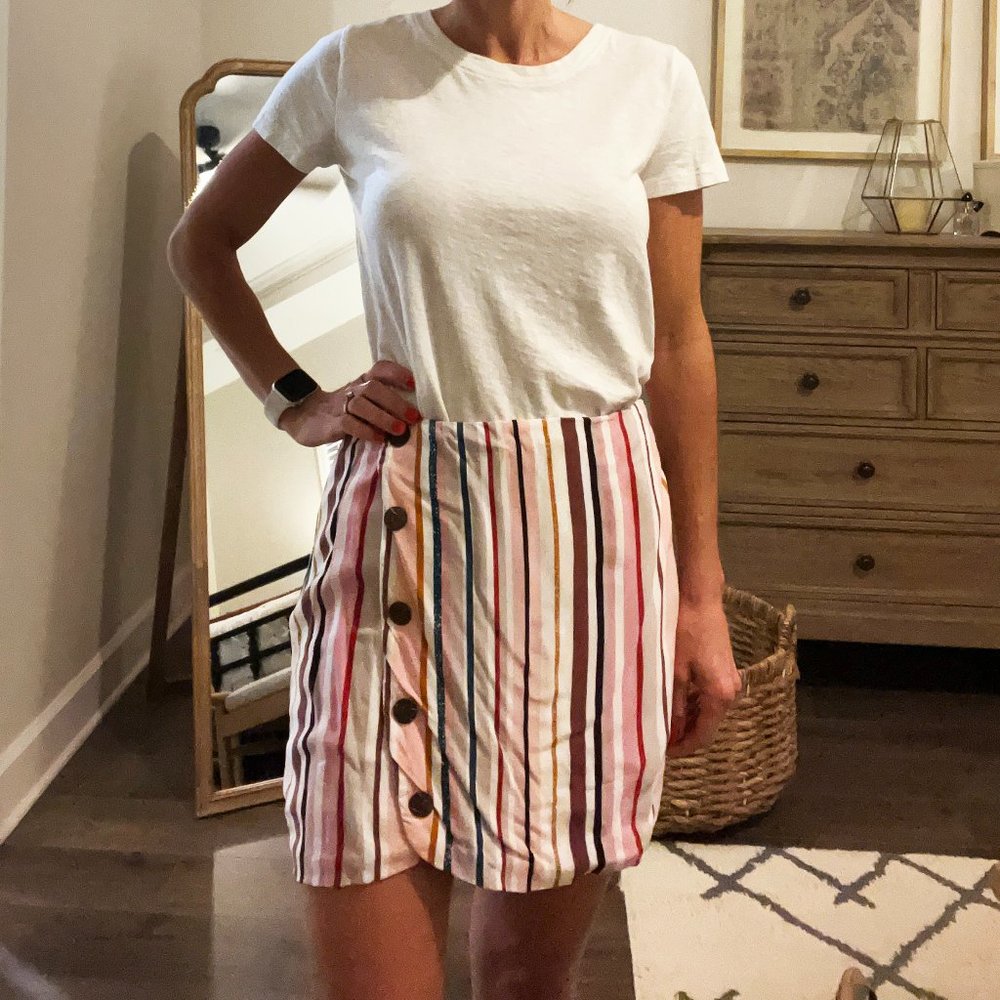 Francesca's Striped Wrap Skirt by Harper Heritage in Size Medium